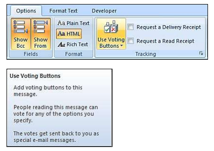 outlook for mac polling buttons
